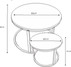 Table gigogne effet marbré