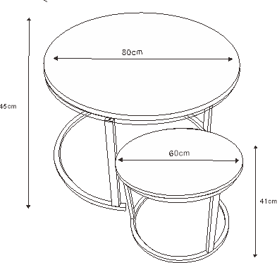 Table gigogne effet marbré