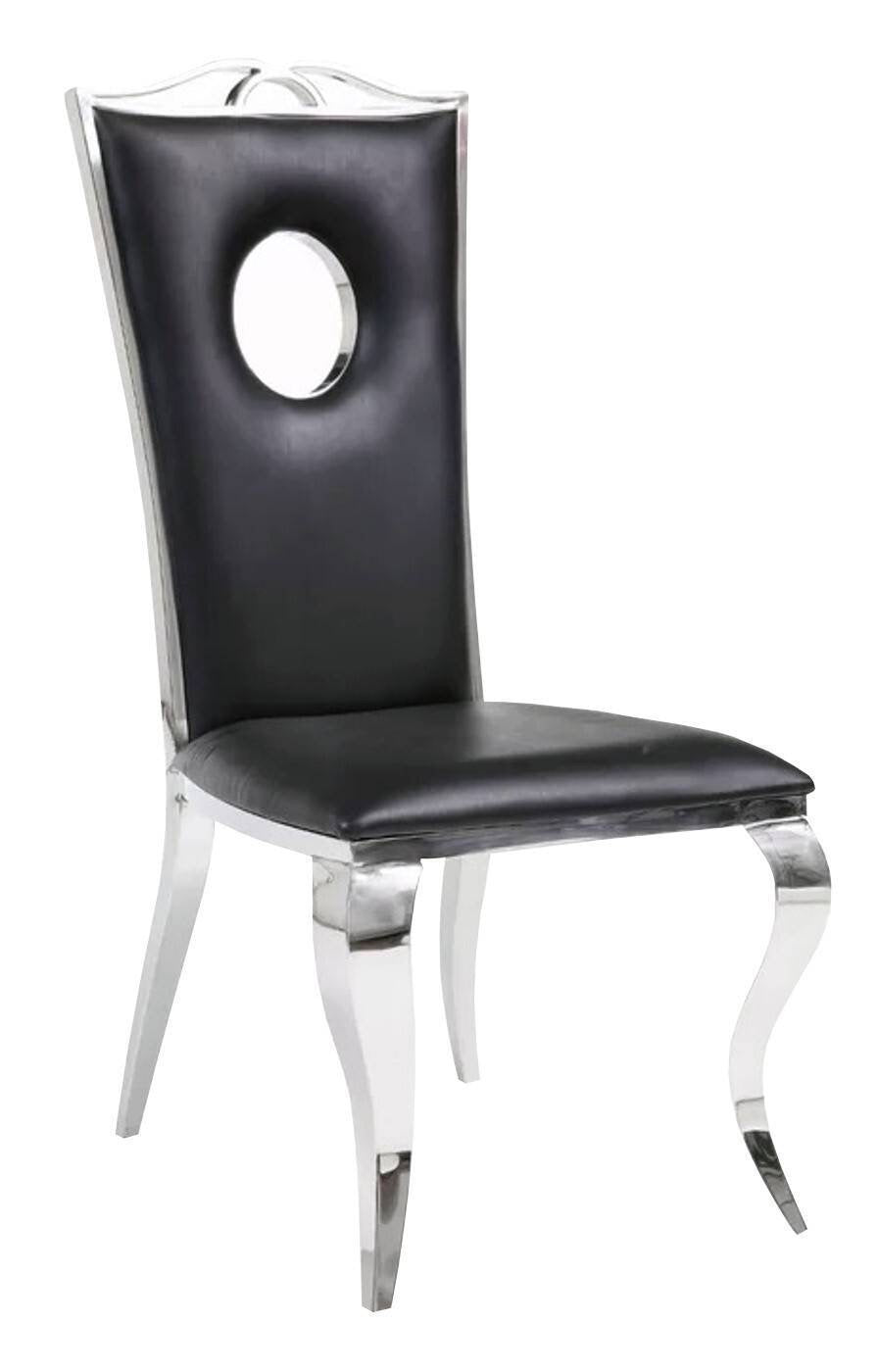 Chaise baroque noir argent