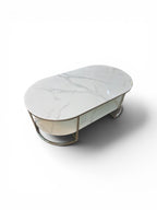 Tabe basse evo ovale argent