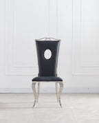 Chaise baroque noir argent