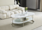 Tabe basse evo ovale argent