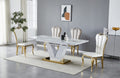 Table à manger Versuce extensible doré