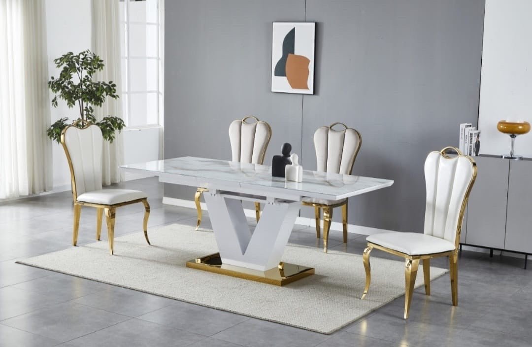 Table à manger Versuce extensible doré