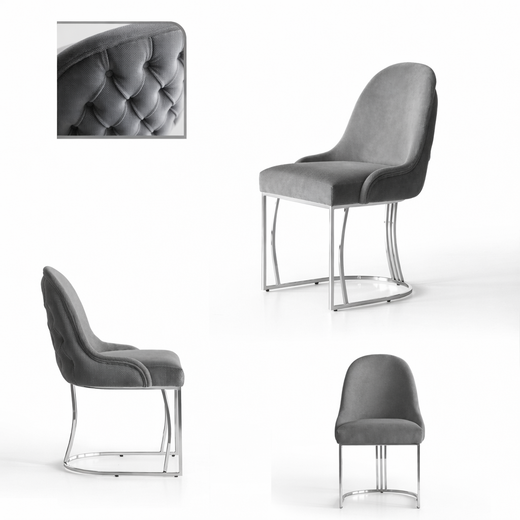 Chaise Maya gris argent