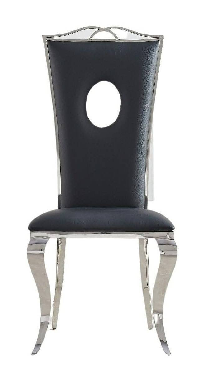 Chaise baroque noir argent