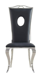 Chaise baroque noir argent
