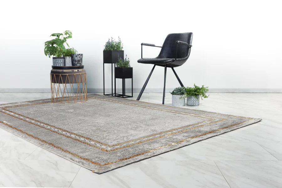 Tapis Marvis gris gold