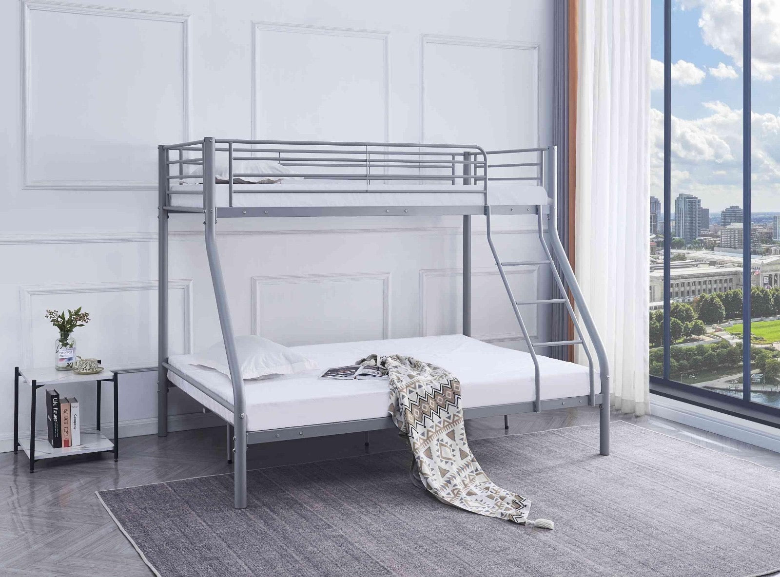 Lit superposé métal 2+1 140x190 et 90x190