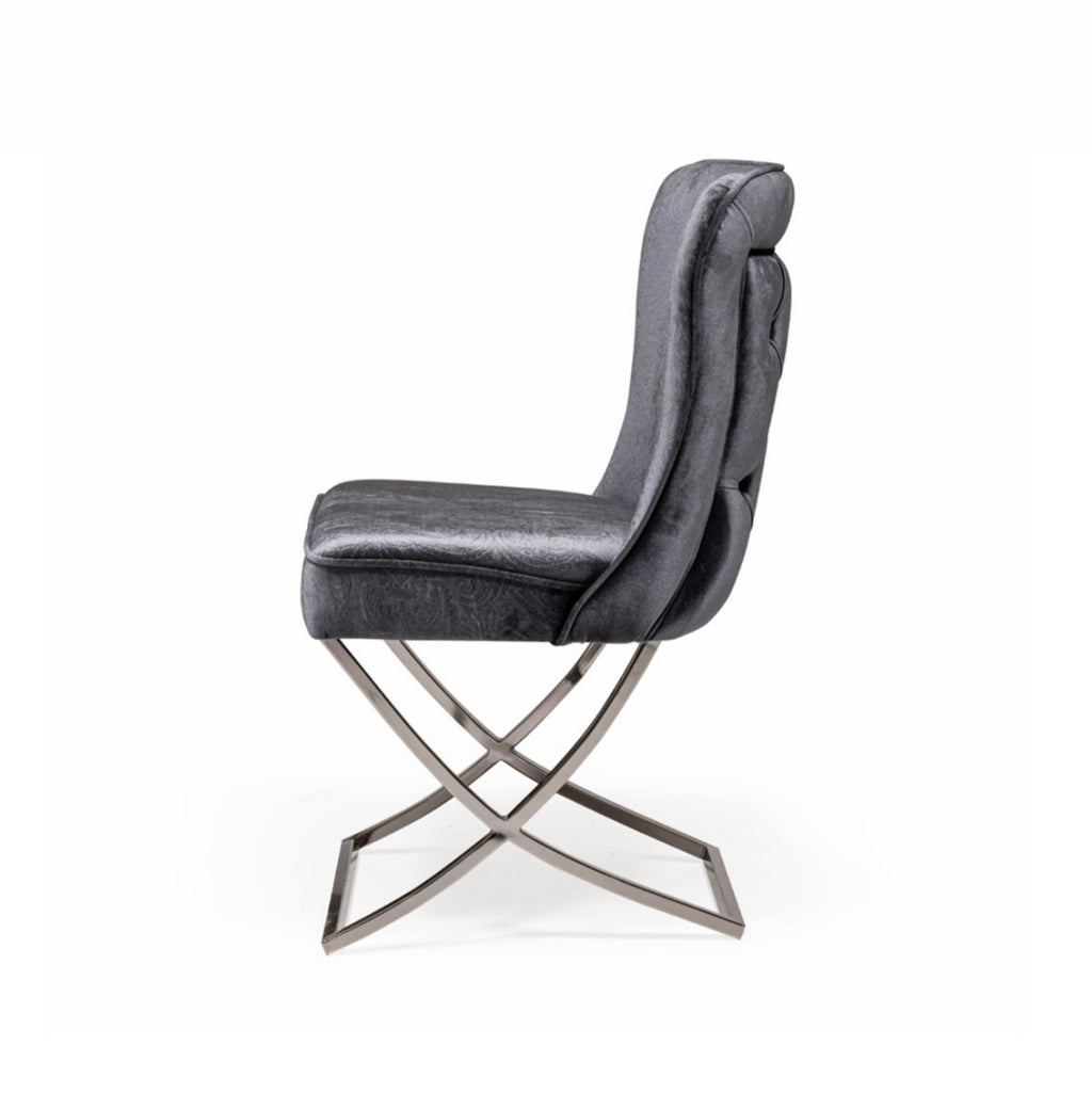 Chaise Milano gris argenté