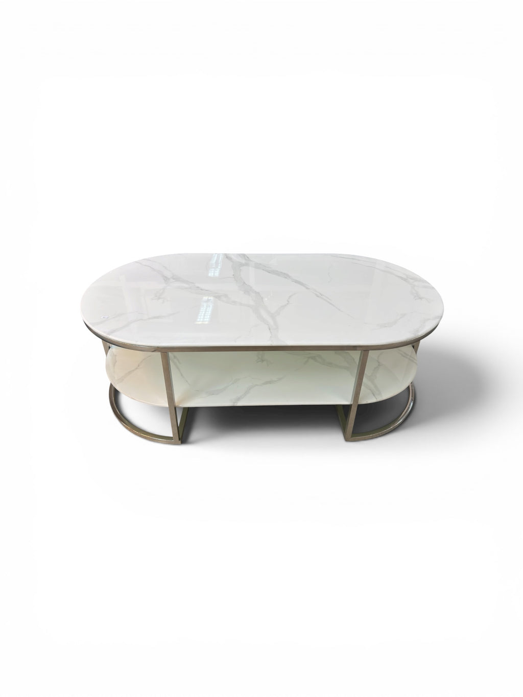 Tabe basse evo ovale argent
