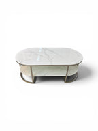 Tabe basse evo ovale argent