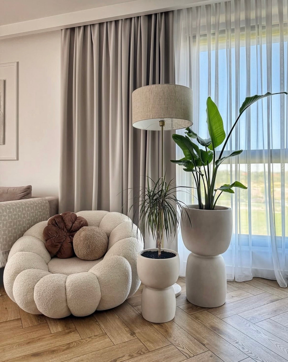 Fauteuil Bubble + pouf