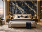 (Lot de 2) Panneau mural décoratif brillant – Effet marbre Onyx Gold 120x280 cm
