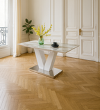 Table à manger Versuce extensible argenté