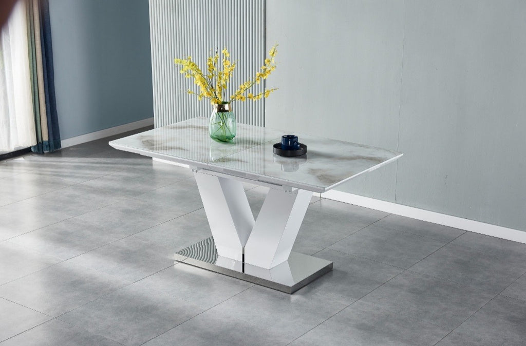 Table à manger Versuce extensible argenté
