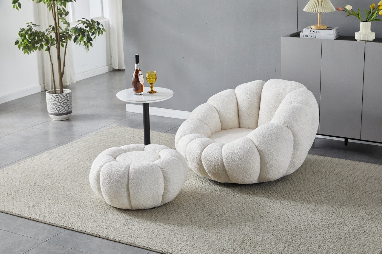 Fauteuil Bubble + pouf