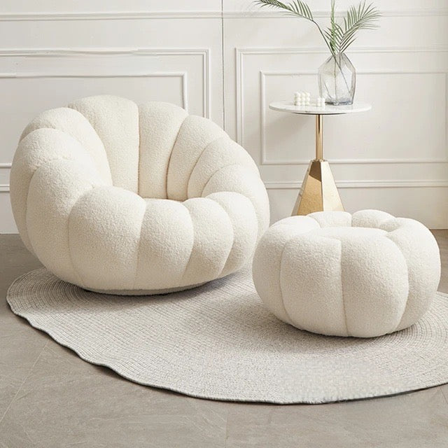 Fauteuil Bubble + pouf